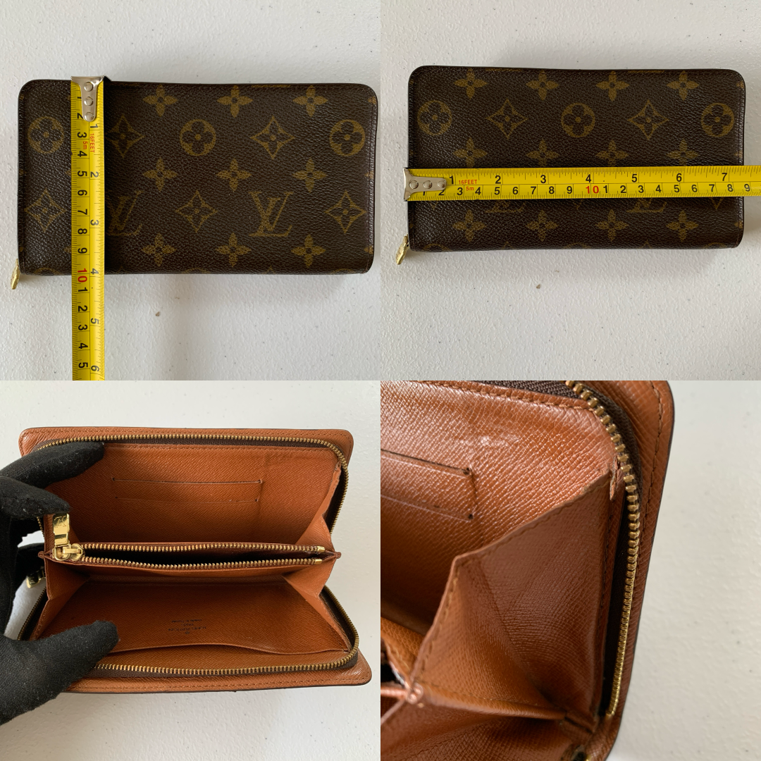 Louis Vuitton zippy leather wallet ca0998 authentic with COA