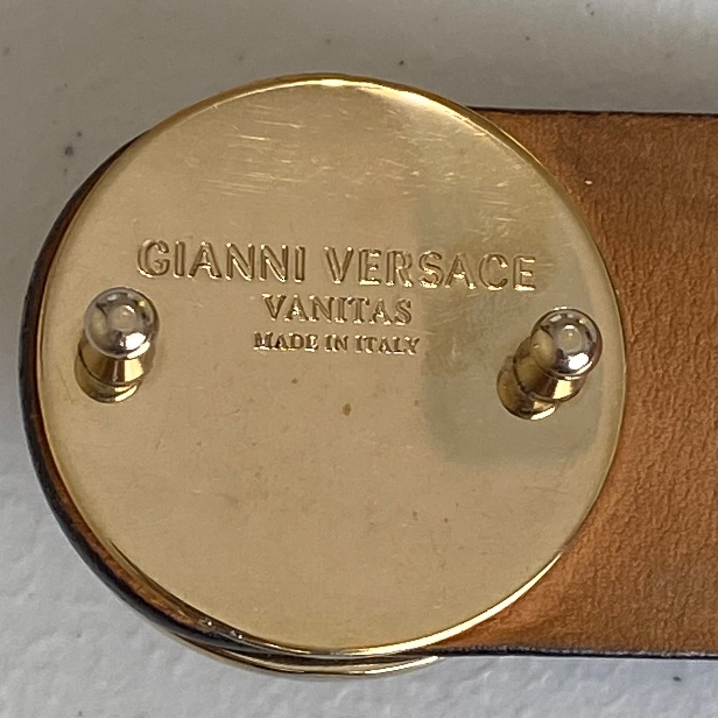 Versace unisex Medusa logo black leather belt authentic with coa size 85 cm 34 inch