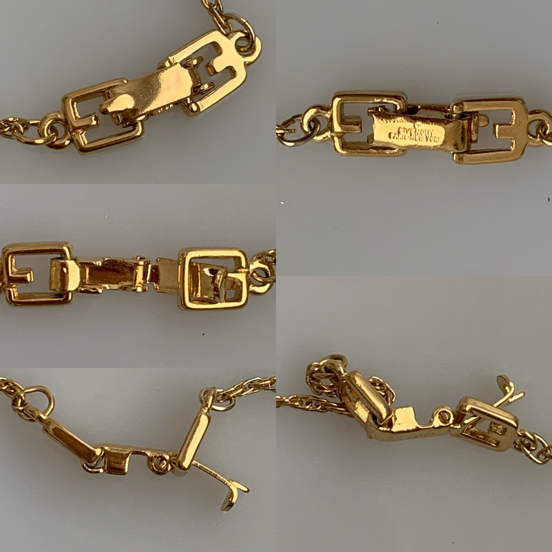 Givenchy G logo pendant gold plated Necklace authentic with COA