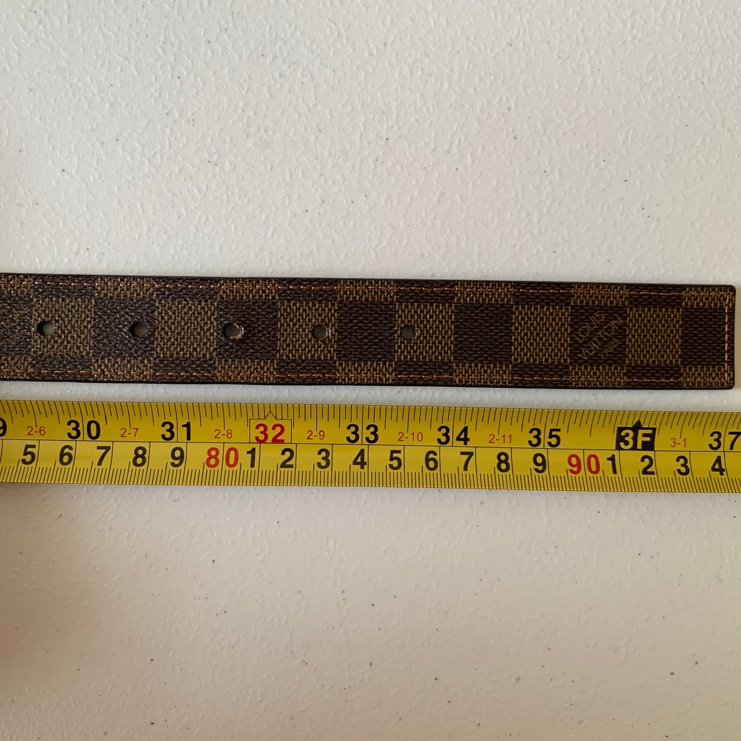 Louis Vuttion damier reversible Belt 80cm 32 inch authentic w/ COA