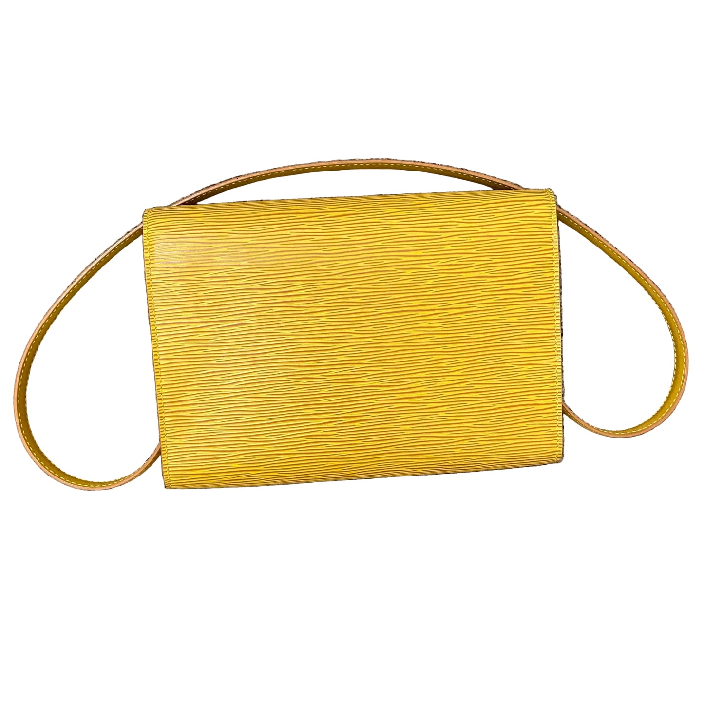 Louis Vuitton yellow Epi leather crossbody bag removable strap Authentic with coa