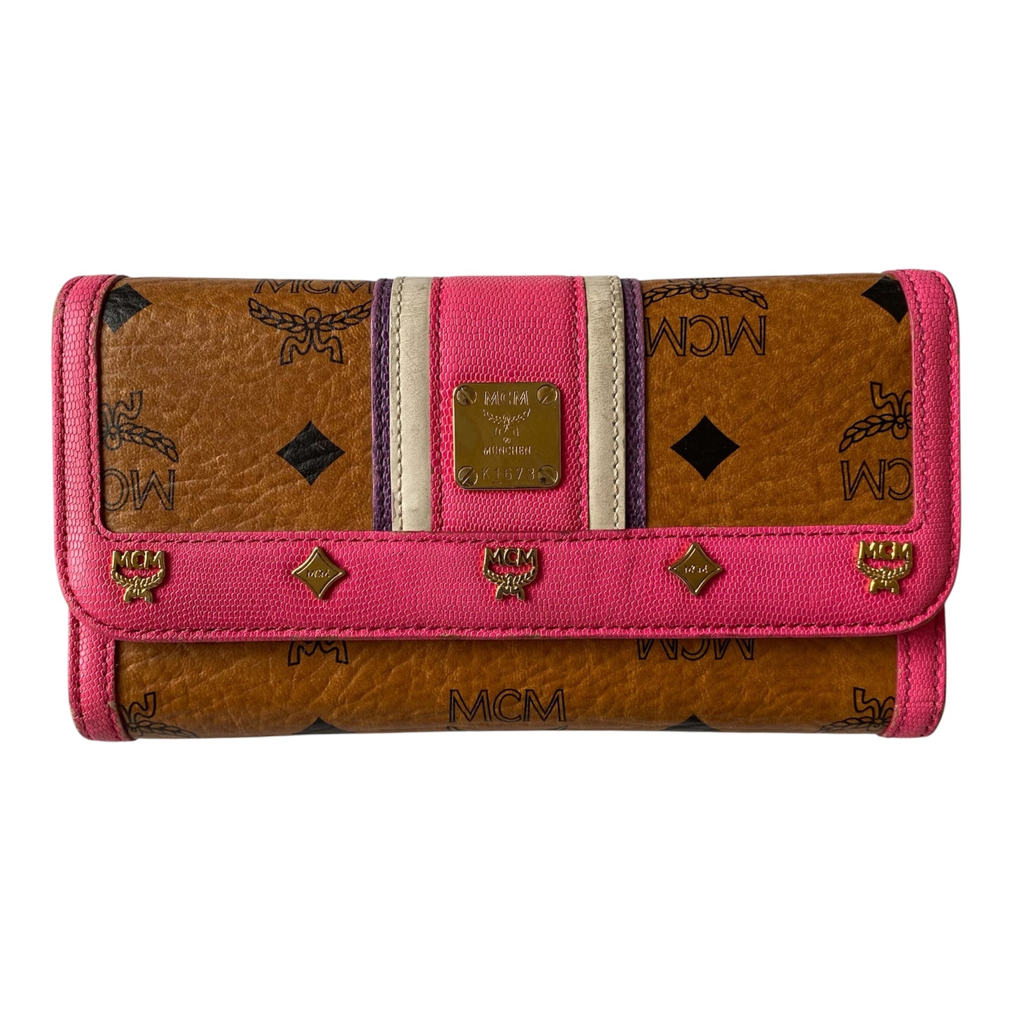MCM logo long wallet Authentic with coa 7x3.7