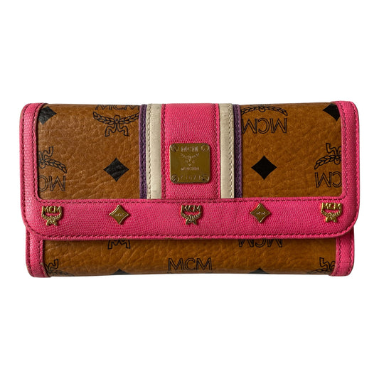 MCM logo long wallet Authentic with coa 7x3.7