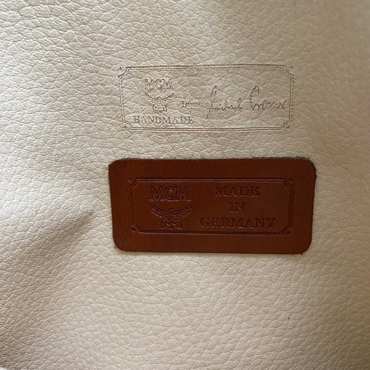 MCM cognac toiletry clutch bag Authentic with COA 11.2x8x3.1