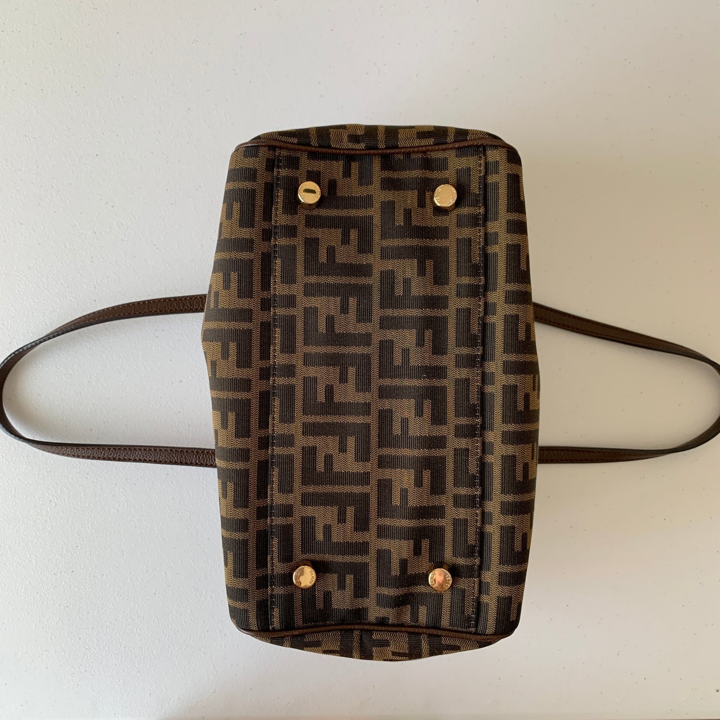 Fendi women’s zucca monogram shoulder bag Authentic with COA