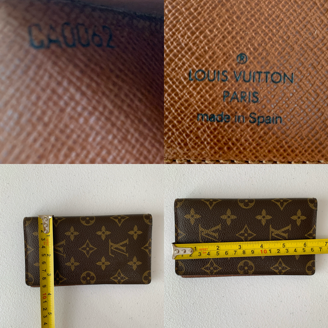 Louis Vuitton monogram bifold card holder wallet unisex ca0062 authentic with COA