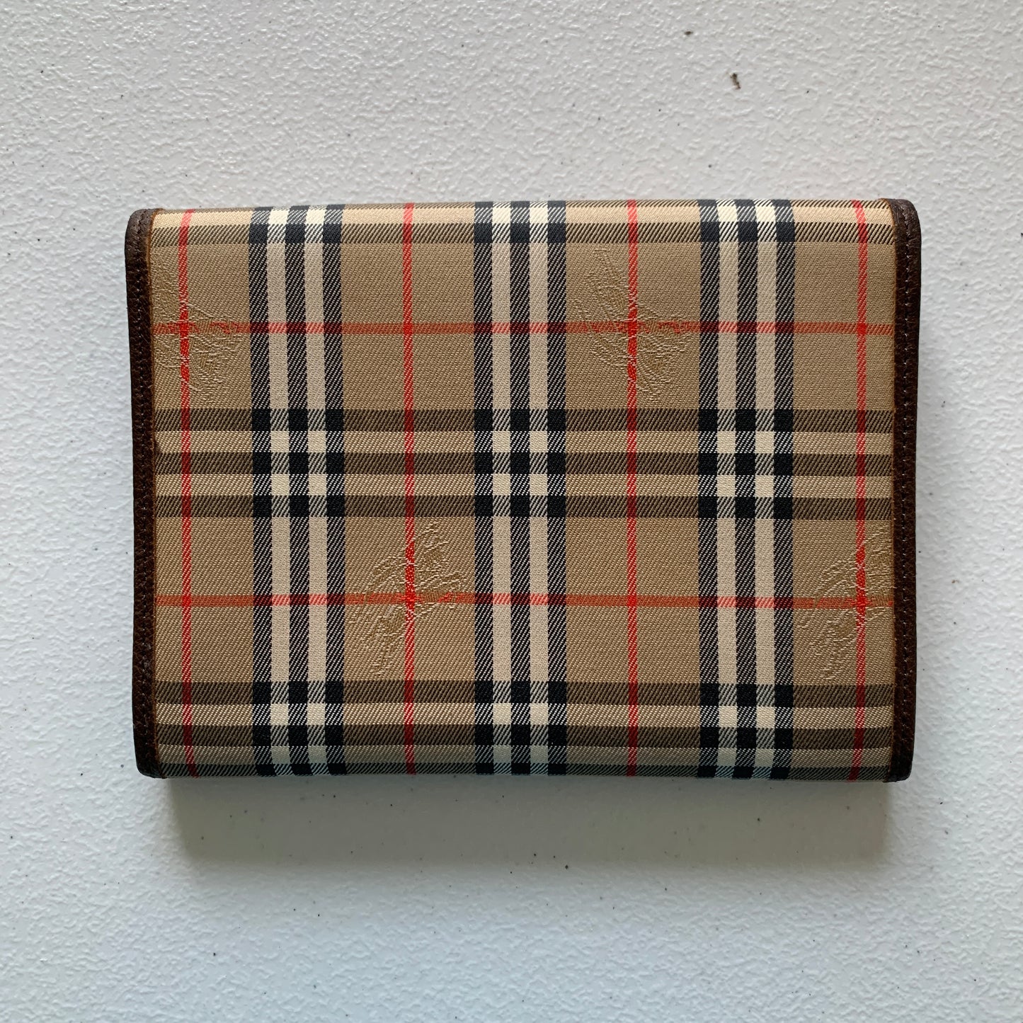 Burberry vintage classic check pouch clutch bag Automatic with COA