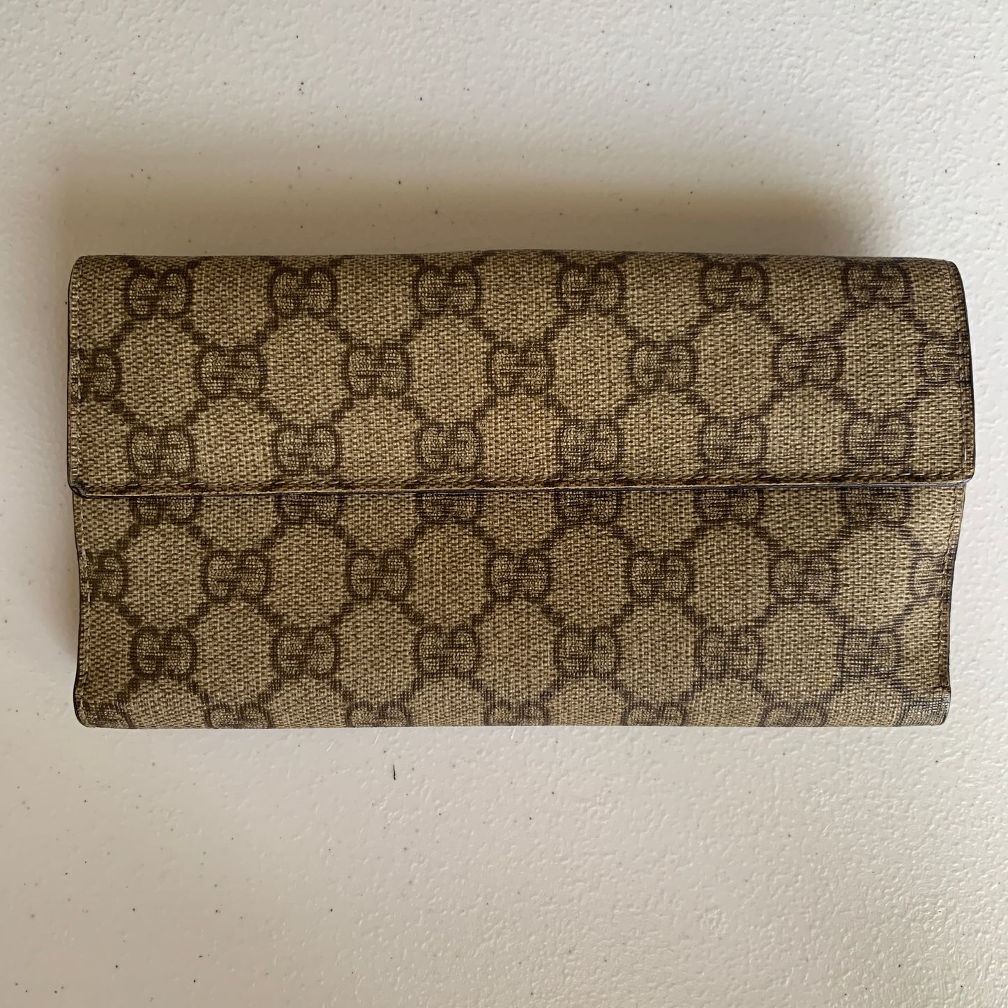 Gucci GG supreme monogram long wallet authentic with COA