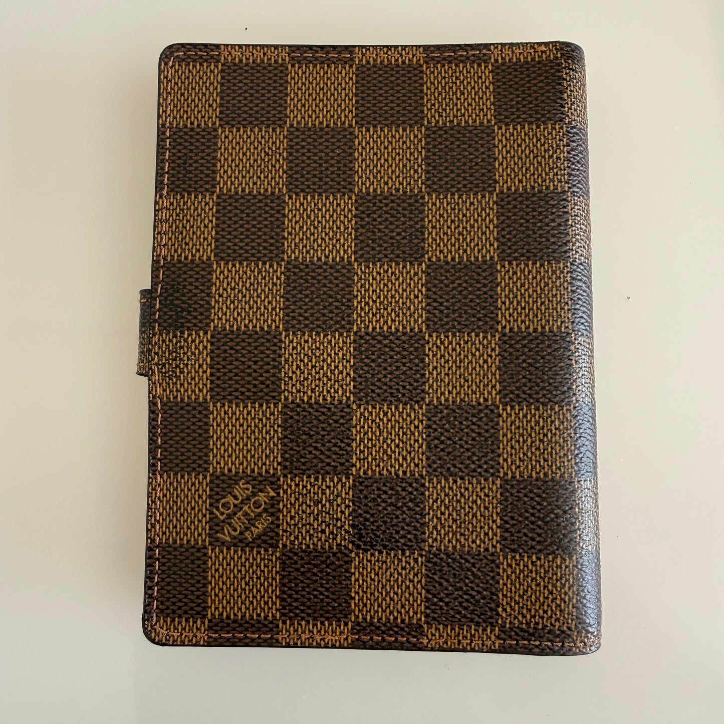Louis Vuitton damier brown agenda organizer planner authentic with COA unisex PM CA0026