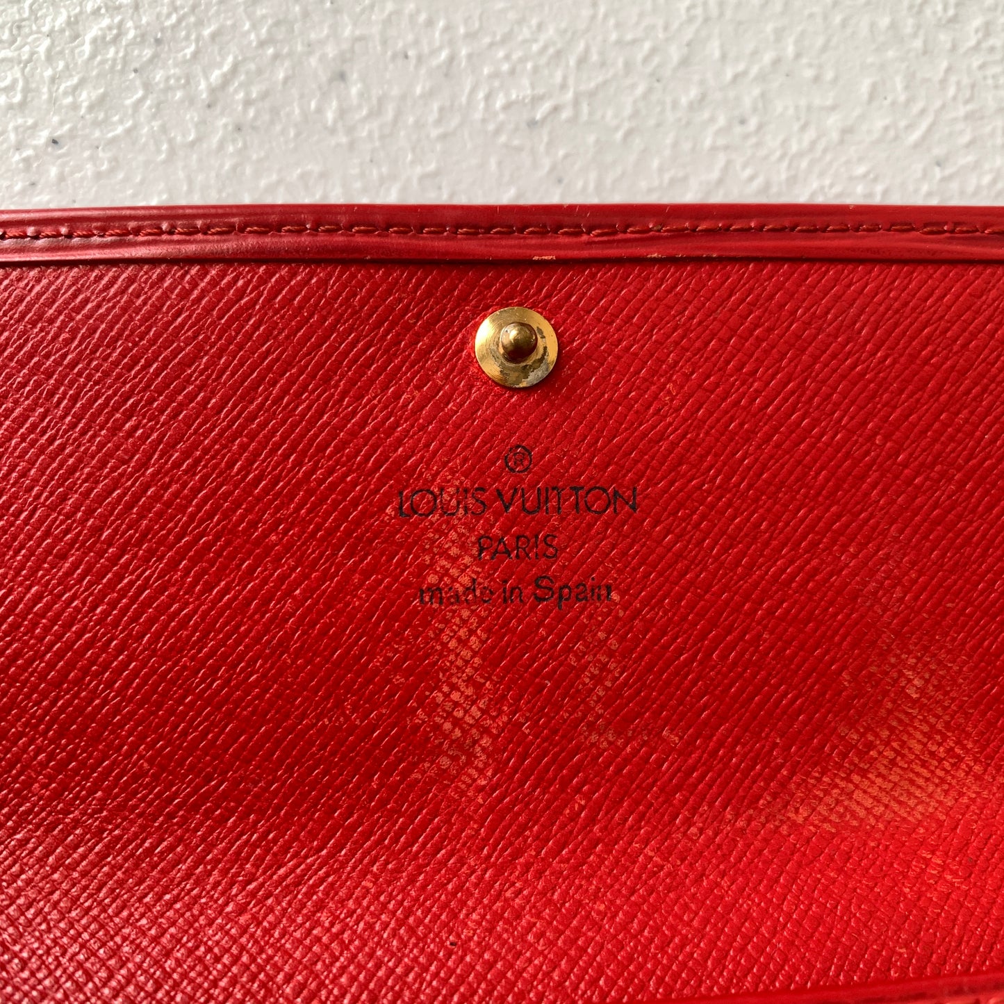 Louis Vuitton red Epi leather long wallet CA0997 Authentic with COA