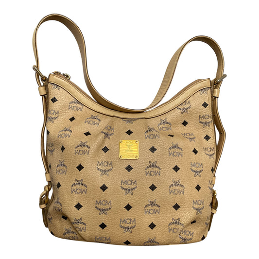MCM beige visetos shoulder bag Authentic with COA