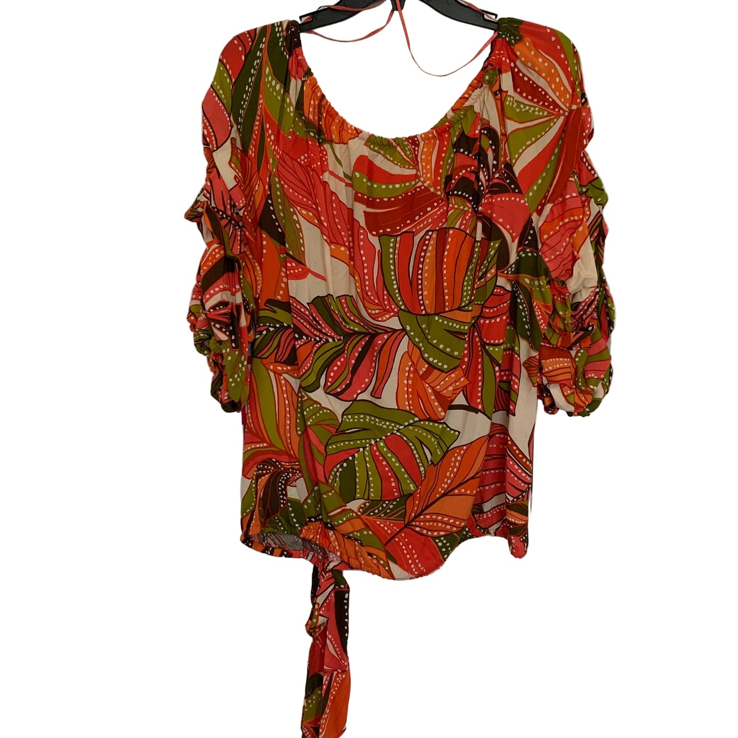 Vince Camuto womens NWT leaf print blouse size X-Large size