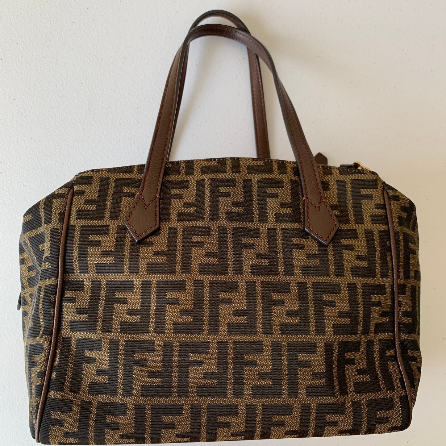 Fendi women’s zucca monogram shoulder bag Authentic with COA