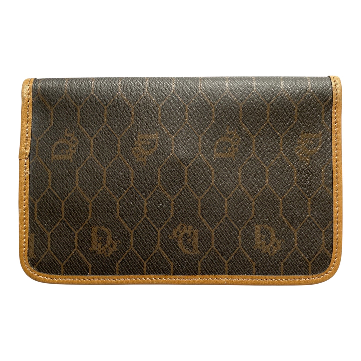 Dior vintage honeycomb pouch wallet Authentic with COA 6x4