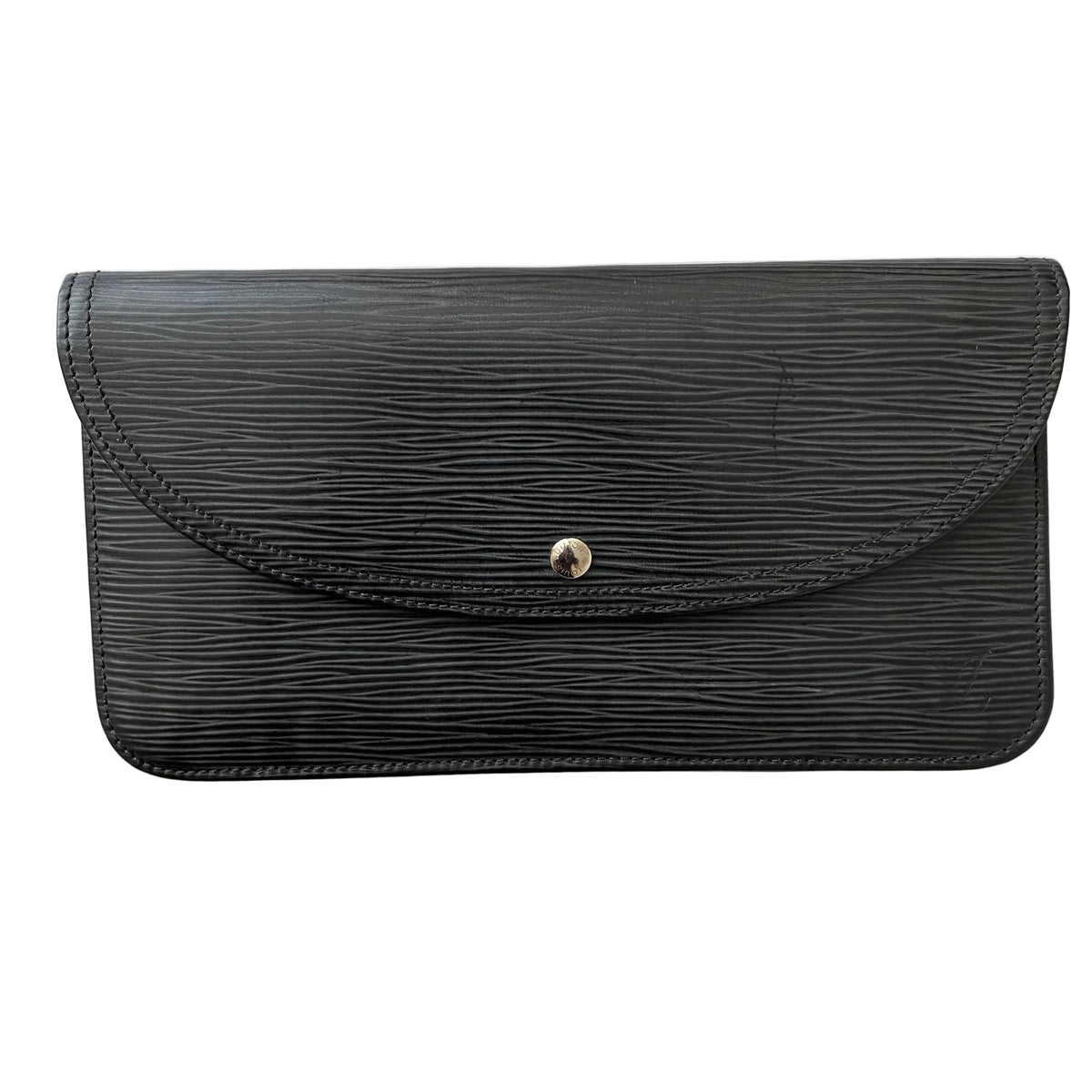 Louis Vuitton blac Epi leather clutch bag TH0076 Authentic with COA 9x4.7