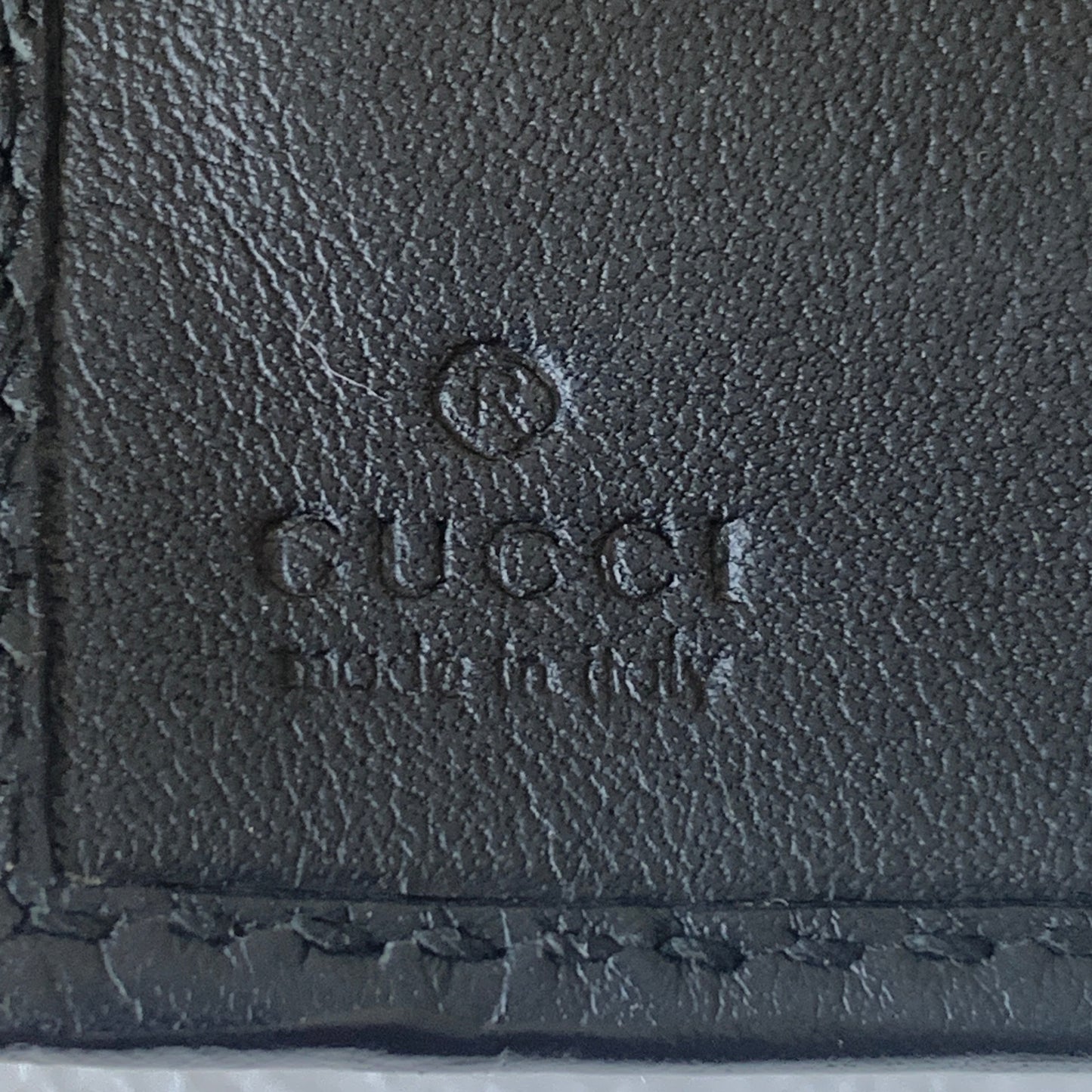 Gucci Black leather monogram long wallet long authentic with COA 7.2x3.9