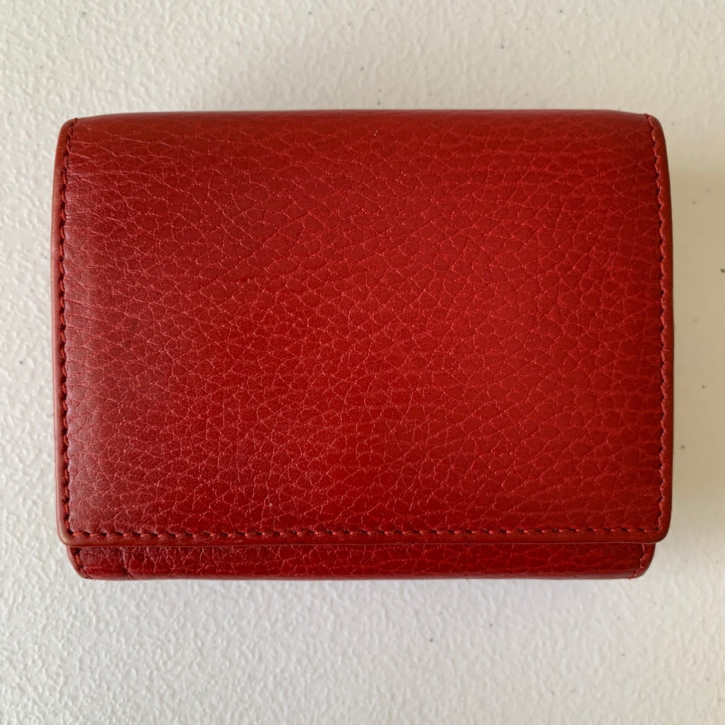 Gucci GG Marmont red leather Wallet authentic with COA 3.2x4.5”