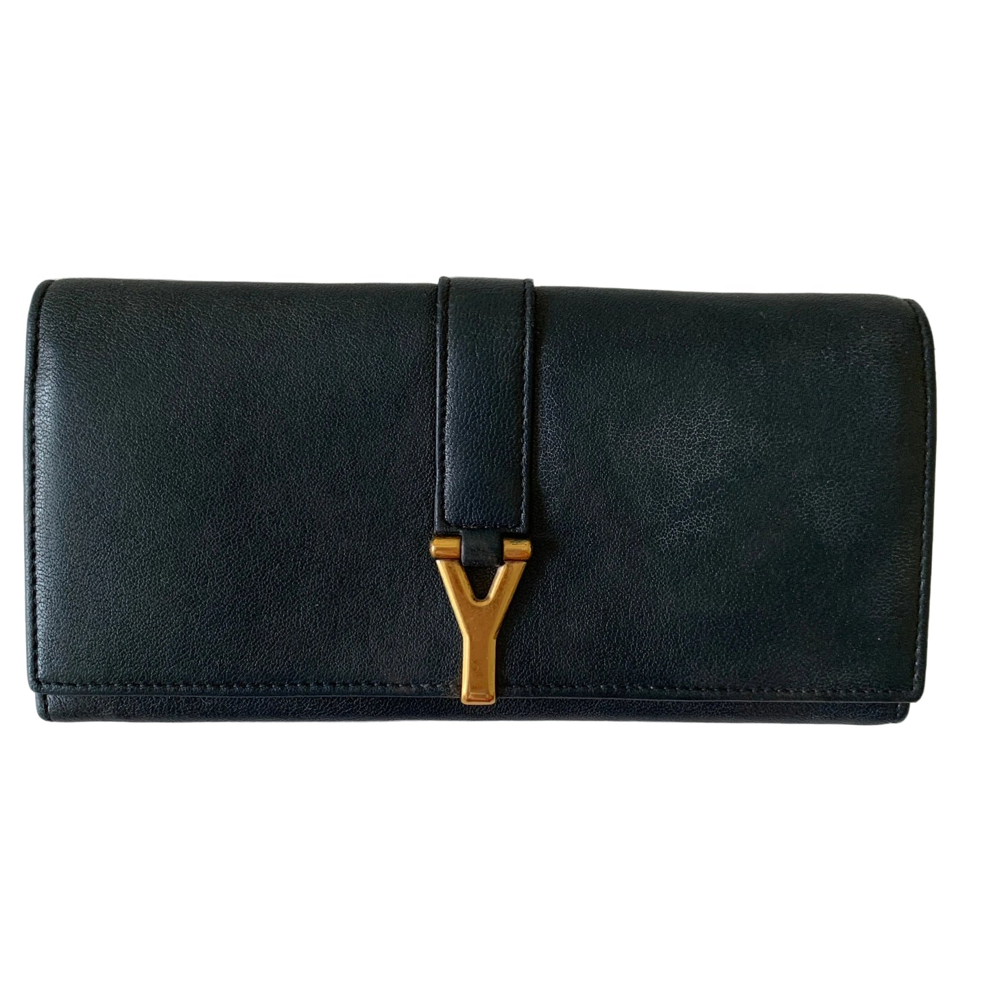 Yves saint Laurent long leather wallet Authentic with COA