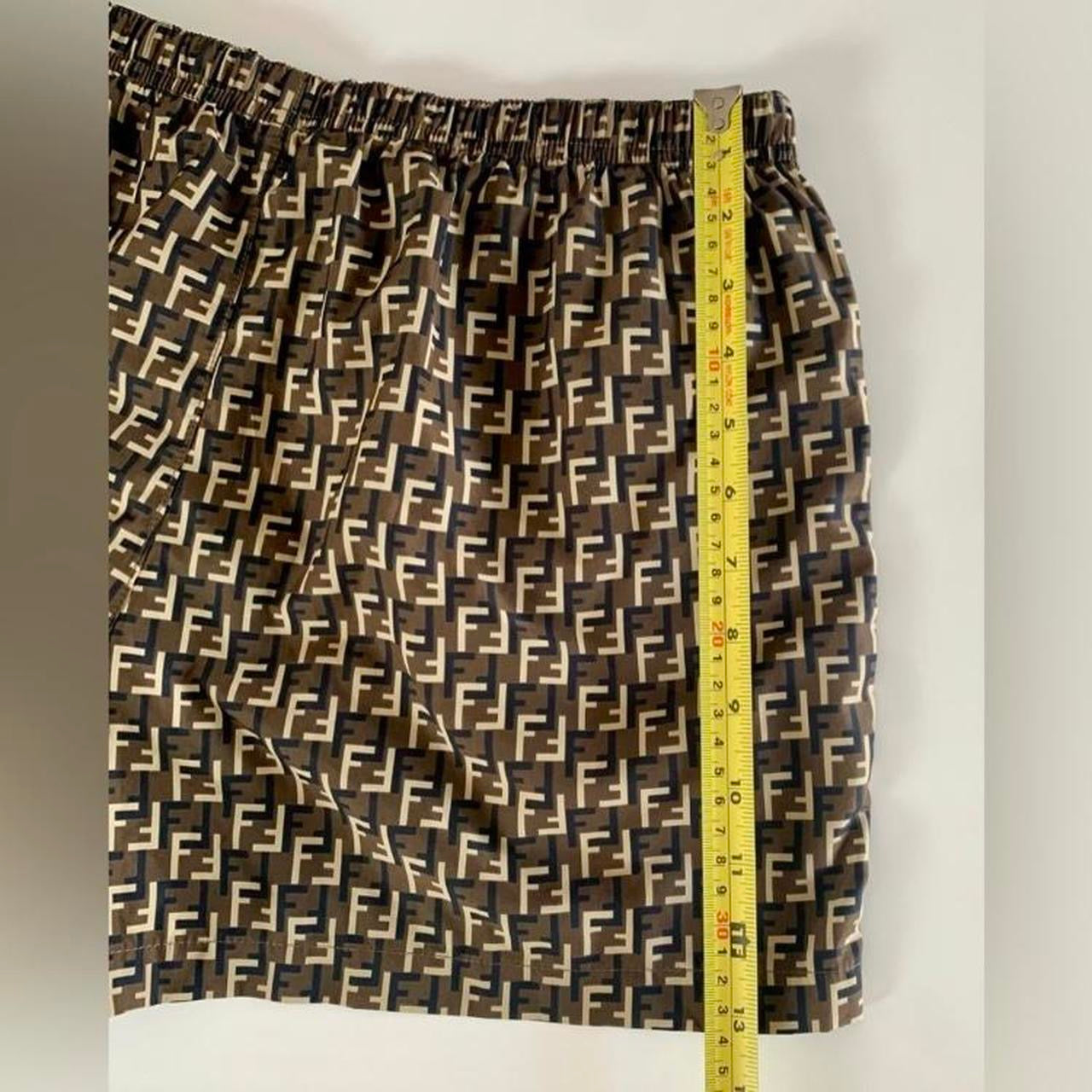 Authentic Fendi FF monogram men's swim trunks