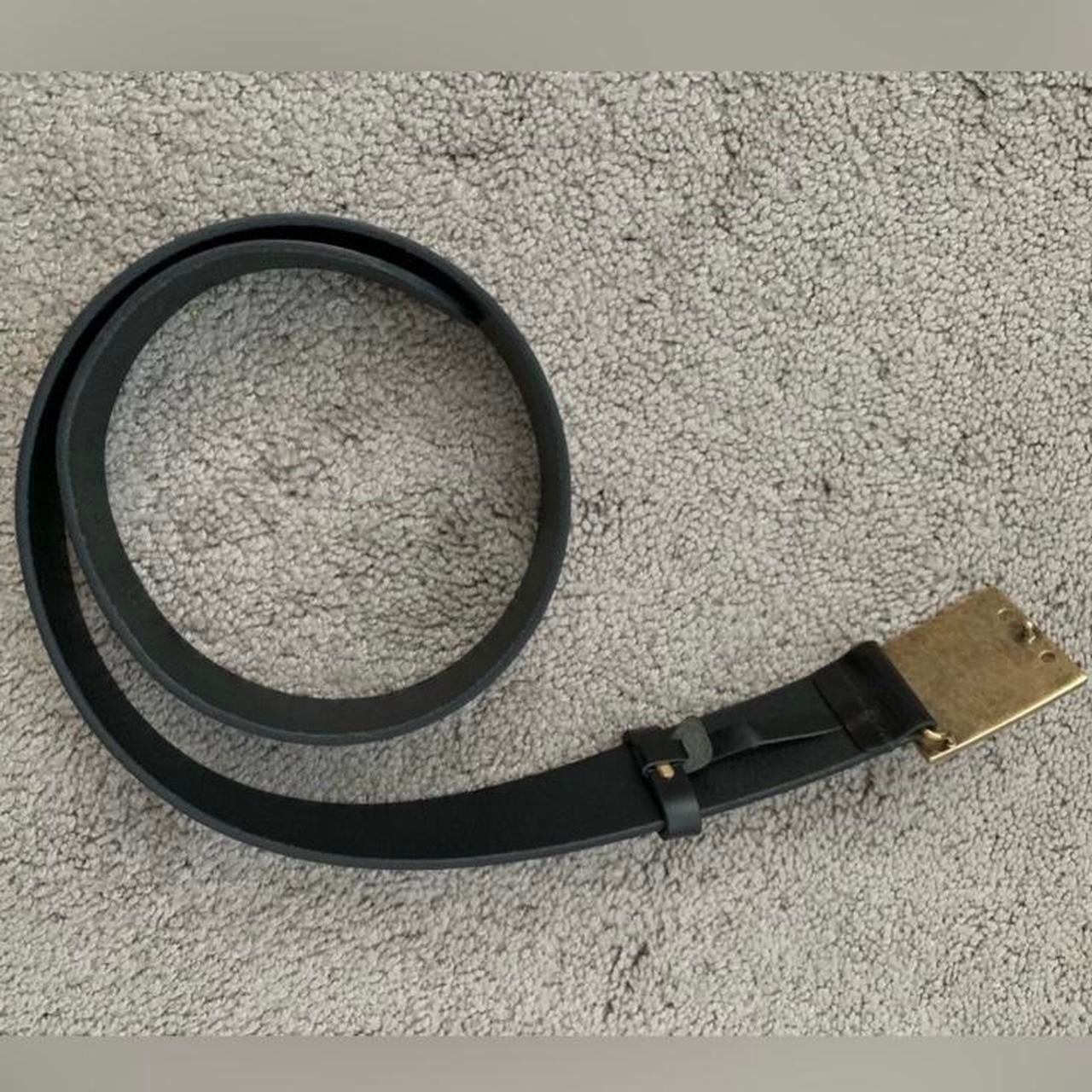 Authentic Dolce & Gabbana unisex black leather belt size 90 cm/36” with dust bag