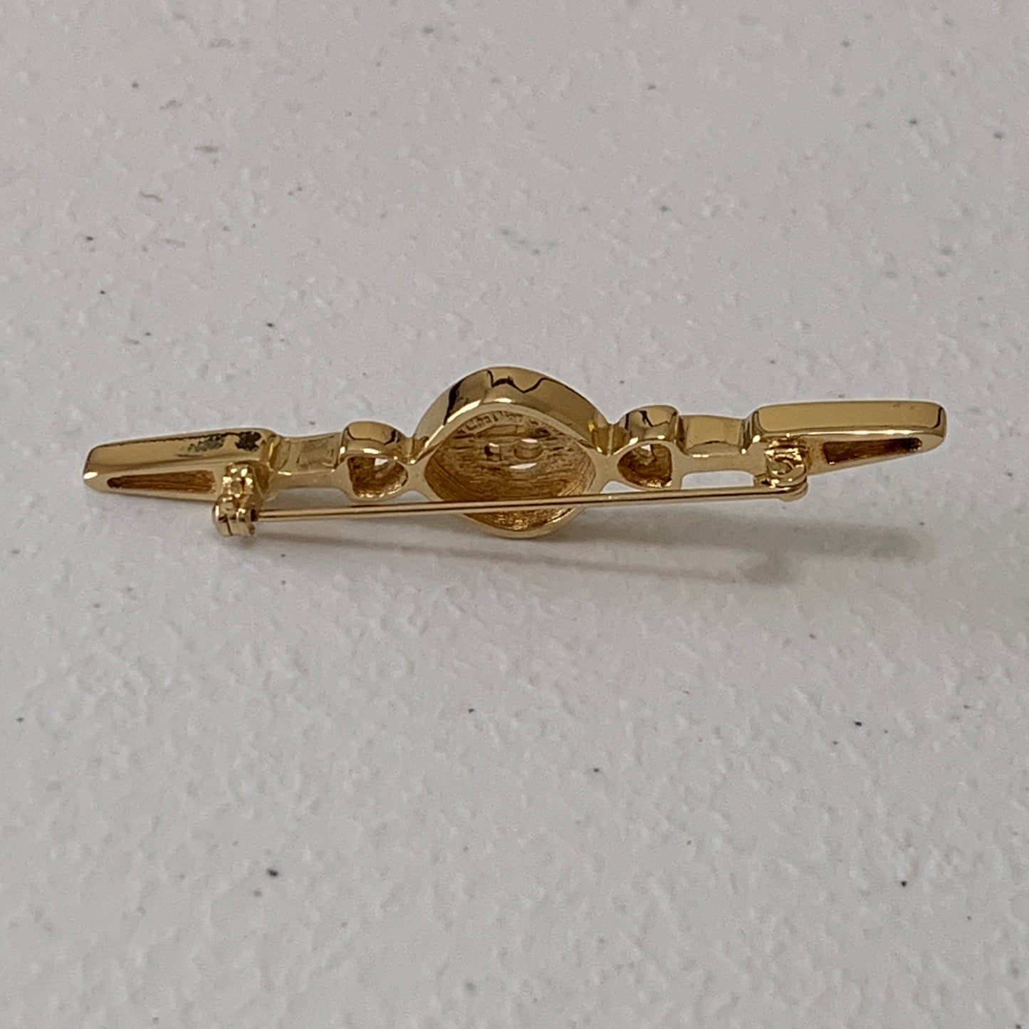 Christian Dior vintage CD logo gold plated Brooch authentic with COA
