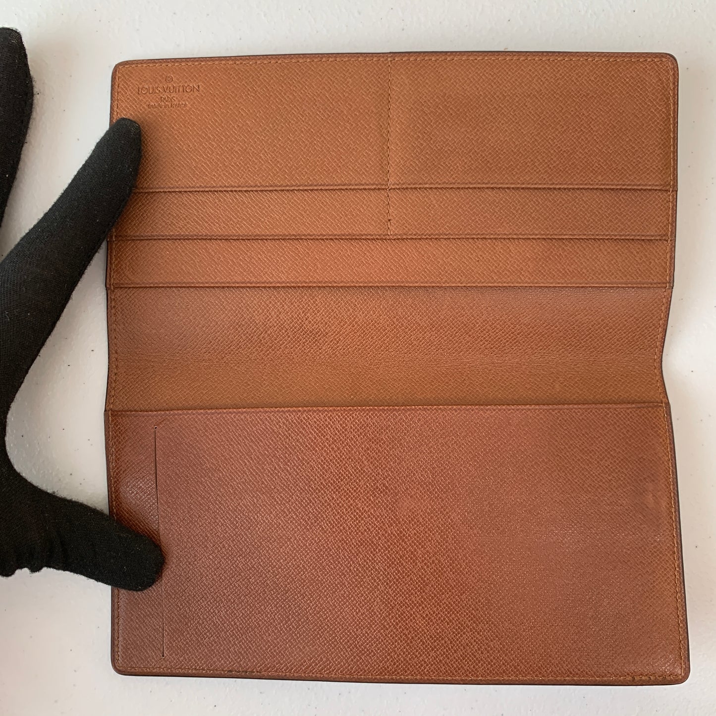 Louis Vuitton monogram brown card holder wallet 0890et authentic with COA