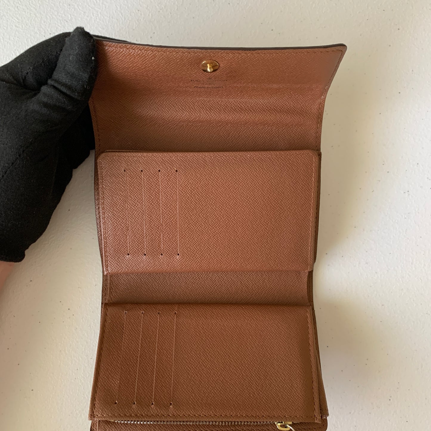 Louis Vuitton monogram wallet CA1048 authentic with COA 3.8x6