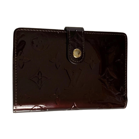 Louis Vuitton monogram vernis kiss lock wallet authentic with coa
