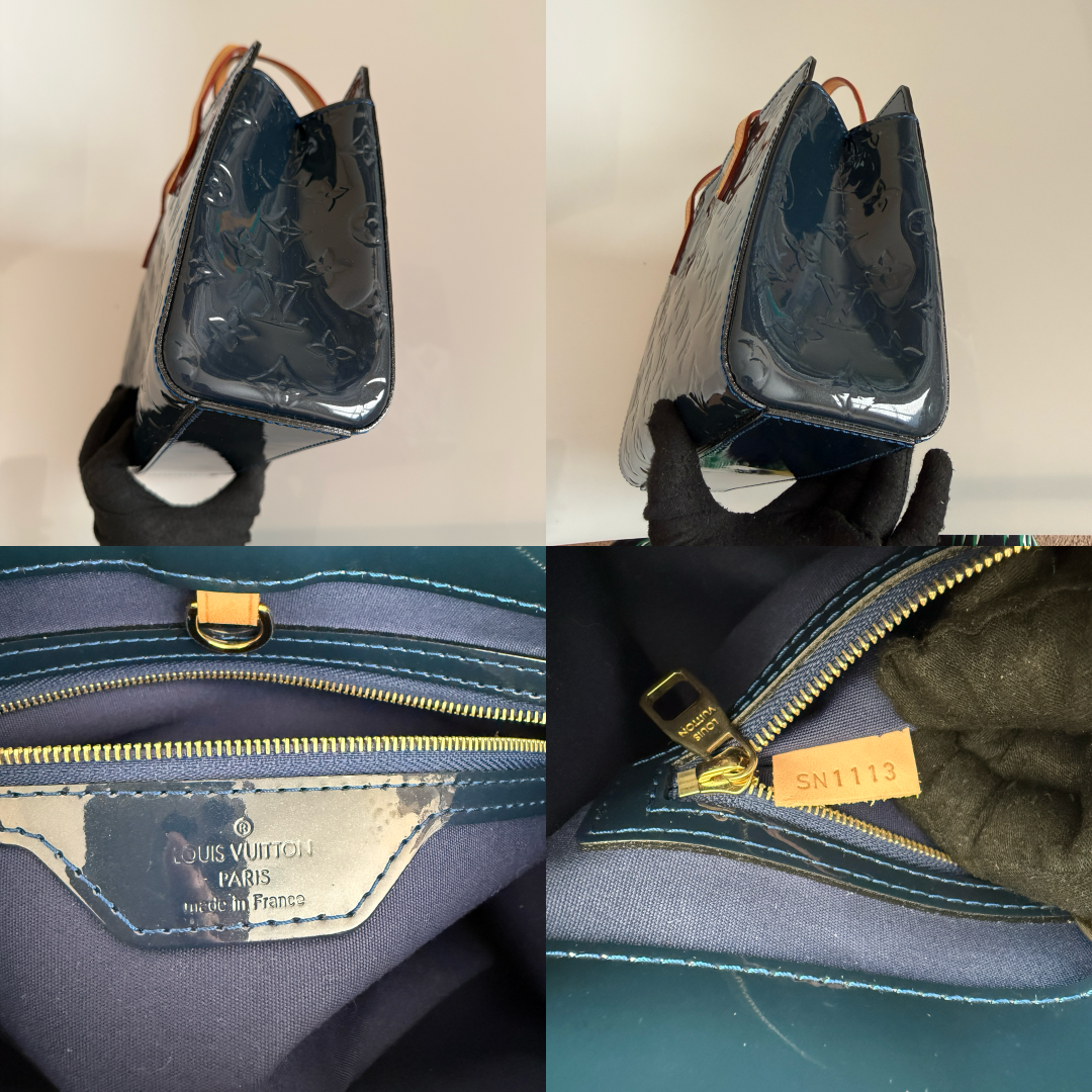 Louis Vuitton Vernis patent leather BB Catalina blue bag authentic with COA