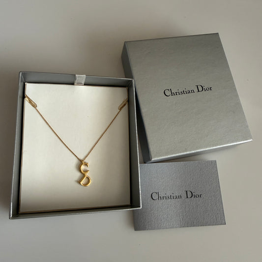 Christian Dior CD pendant necklace authentic with COA and Box