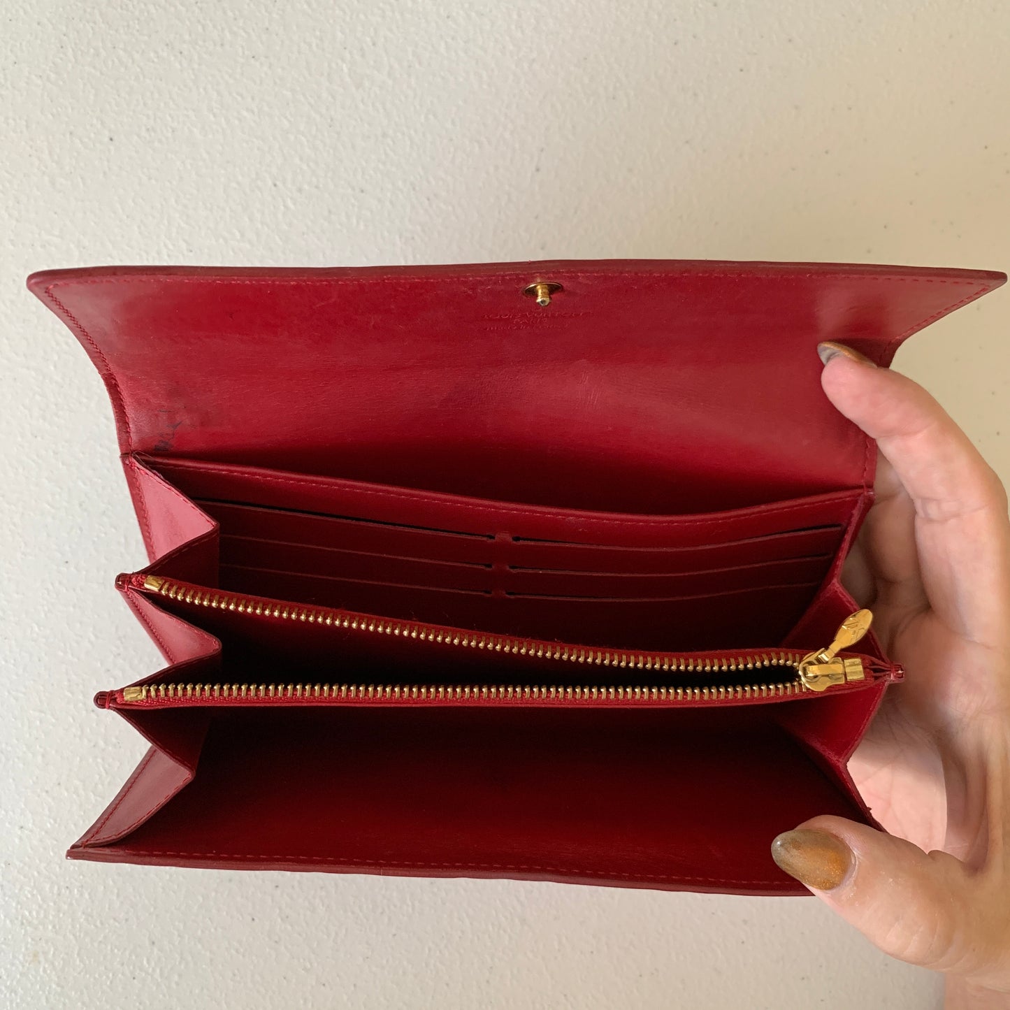 Louis Vuitton vernis monogram long Wallet TS1151 authentic with COA dusty box