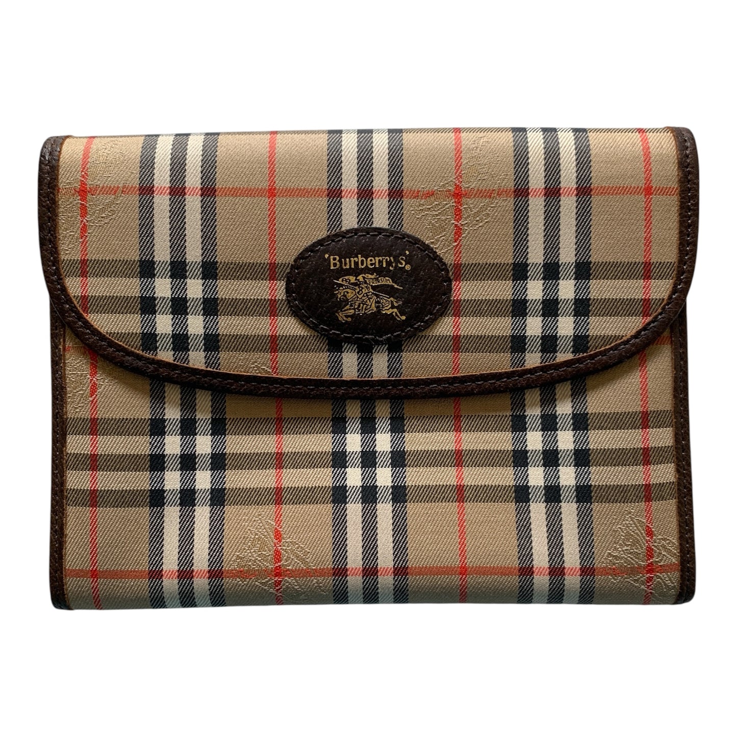 Burberry vintage classic check pouch clutch bag Automatic with COA
