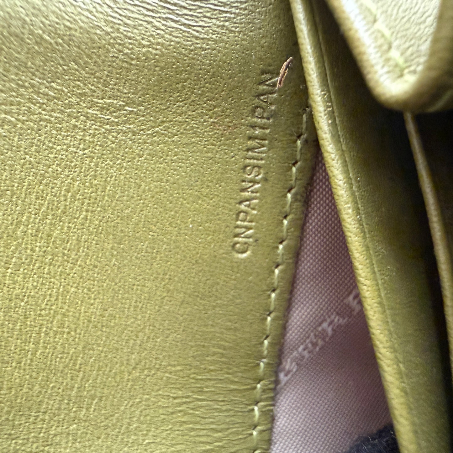 Burberry nova check and green patent leather long wallet authentic with COA