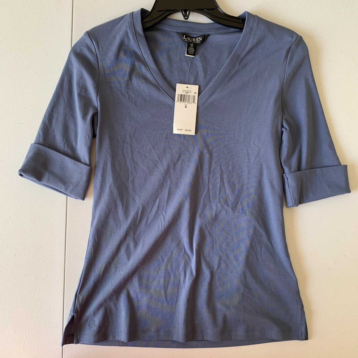 Lauren Ralph Lauren Women’s NWT blue v neck tee shirt size small