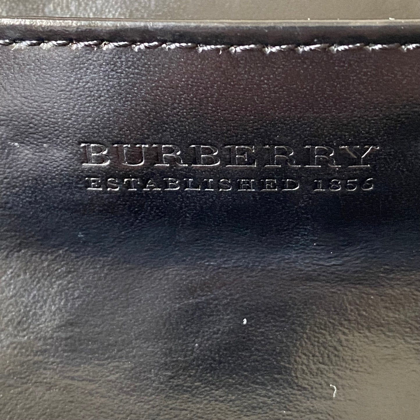 Burberry nova check black leather long wallet Authentic with coa