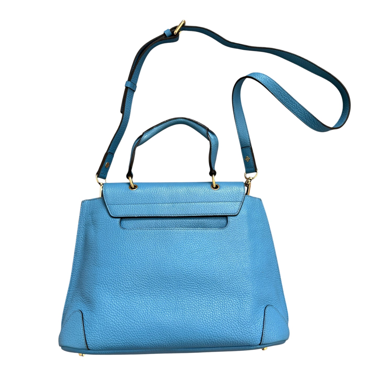 MCM blue leather women’s handbag authentic with COA and removable crossbody str
