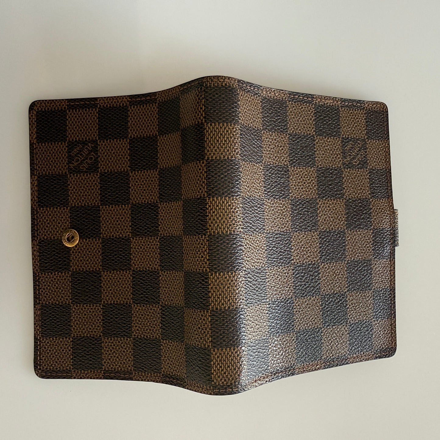 Louis Vuitton damier brown agenda planner unisex PM authentic with COA CA0091