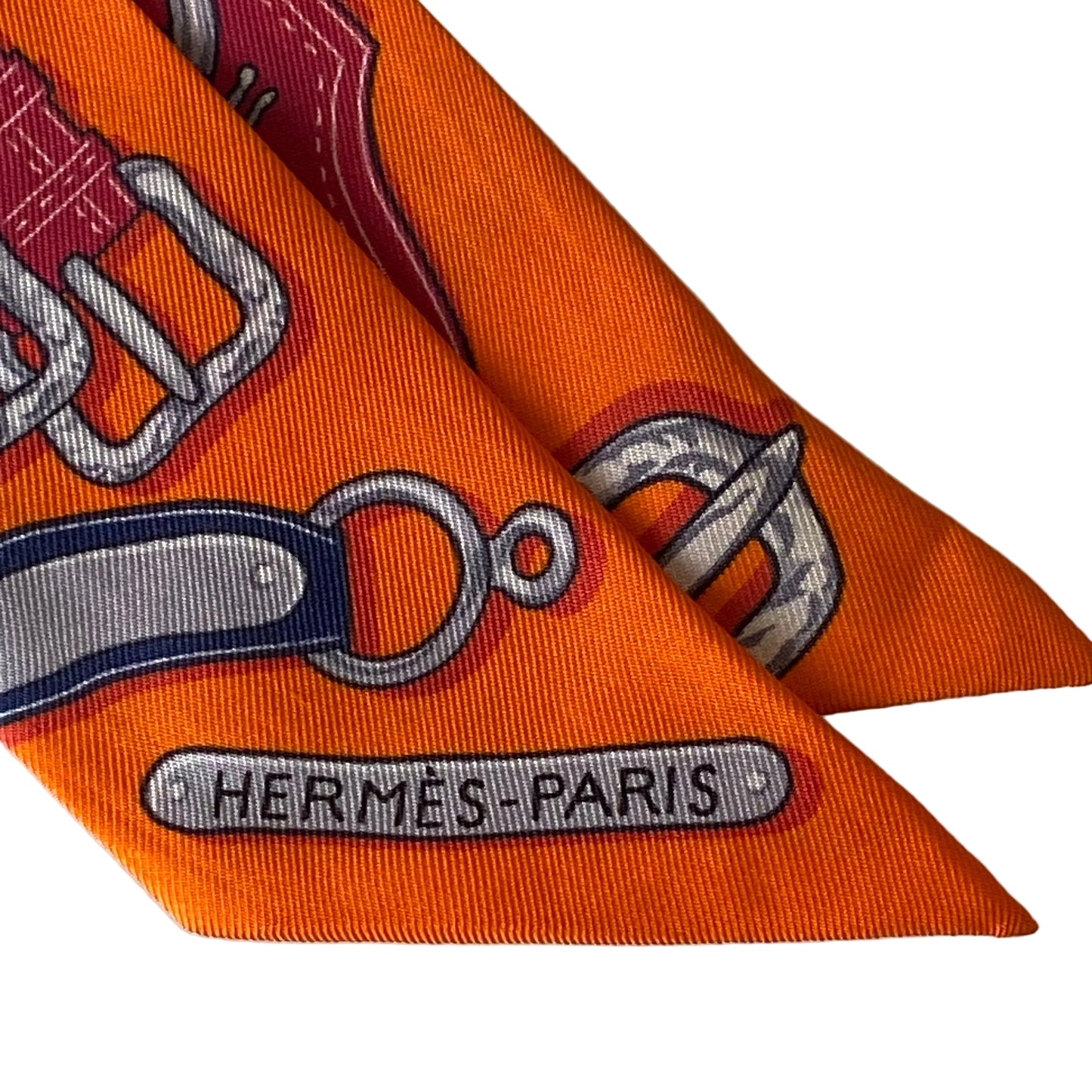 Hermes silk twilly scarf authentic with coa 33 inch