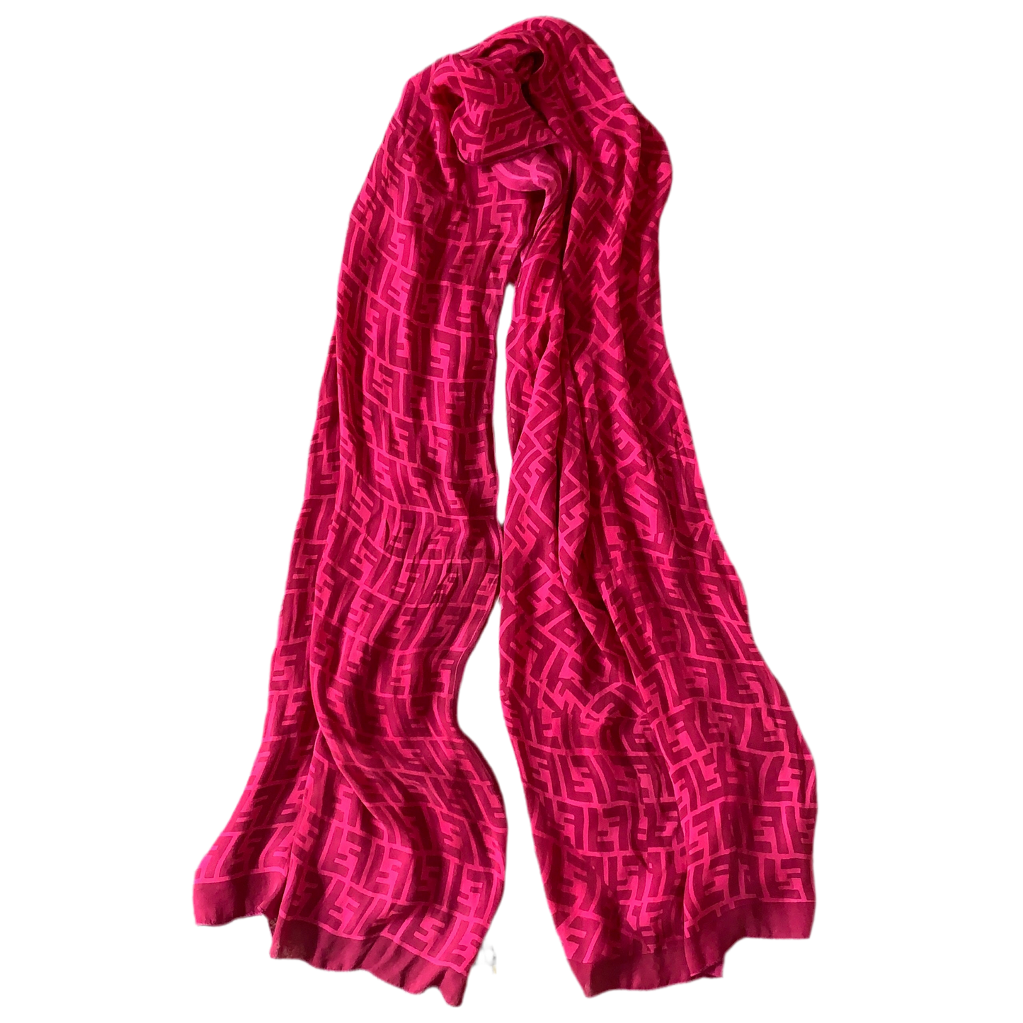 Authentic Fendi women’s pure silk monogram scarf
