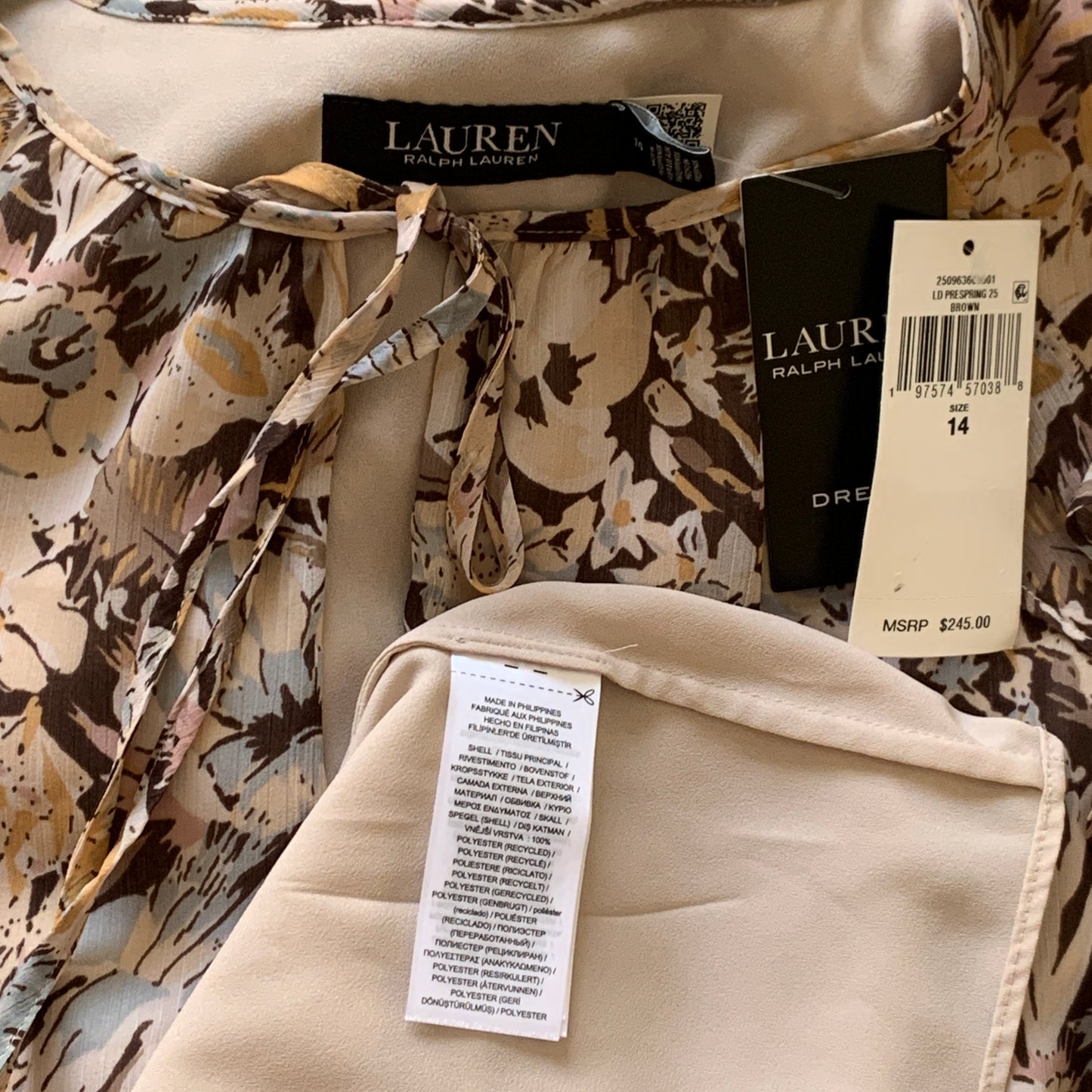 Lauren Ralph Lauren Women’s NWT Floral Dress Size 14