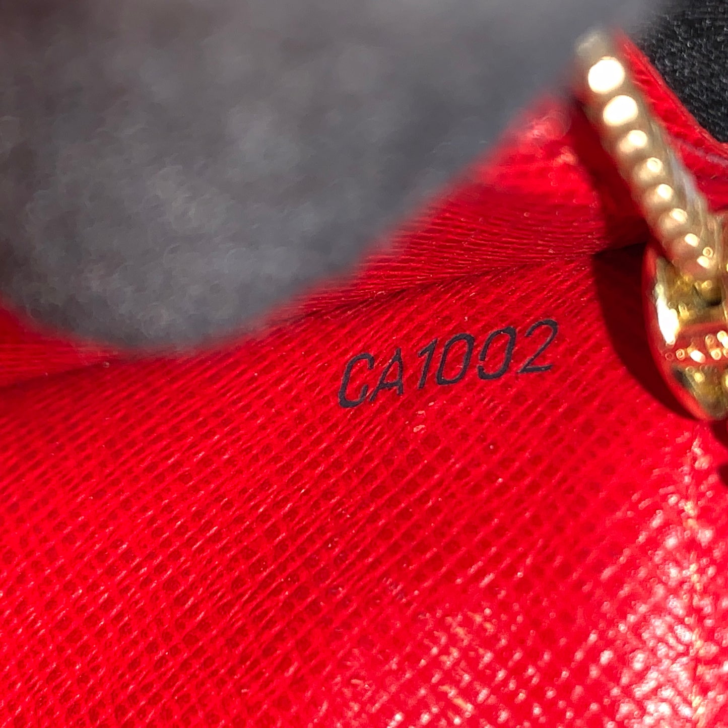 Louis Vuitton red Epi leather long wallet CA1002 authentic with COA