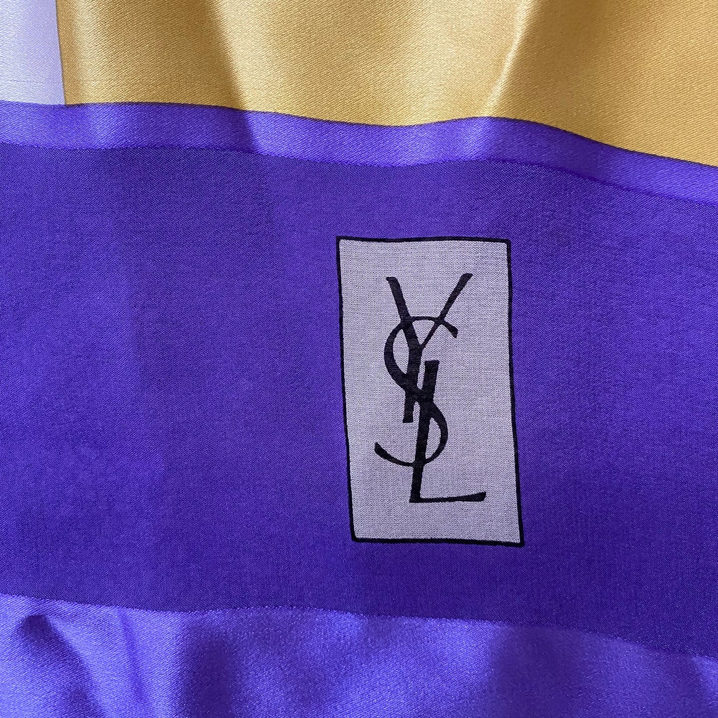 Yves Saint Laurent large silk scarf Authentic with coa 41 inch