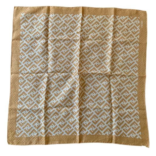 Authentic FENDI Women’s monogram cotton foulard
