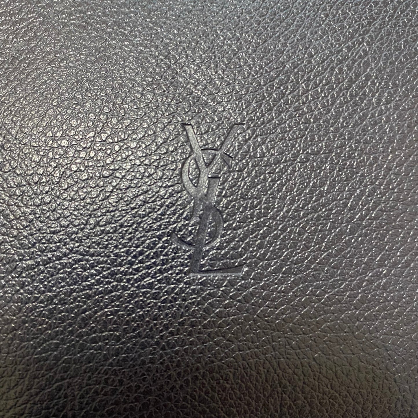 Yves Saint Laurent navy blue leather bifold wallet Authentic with coa