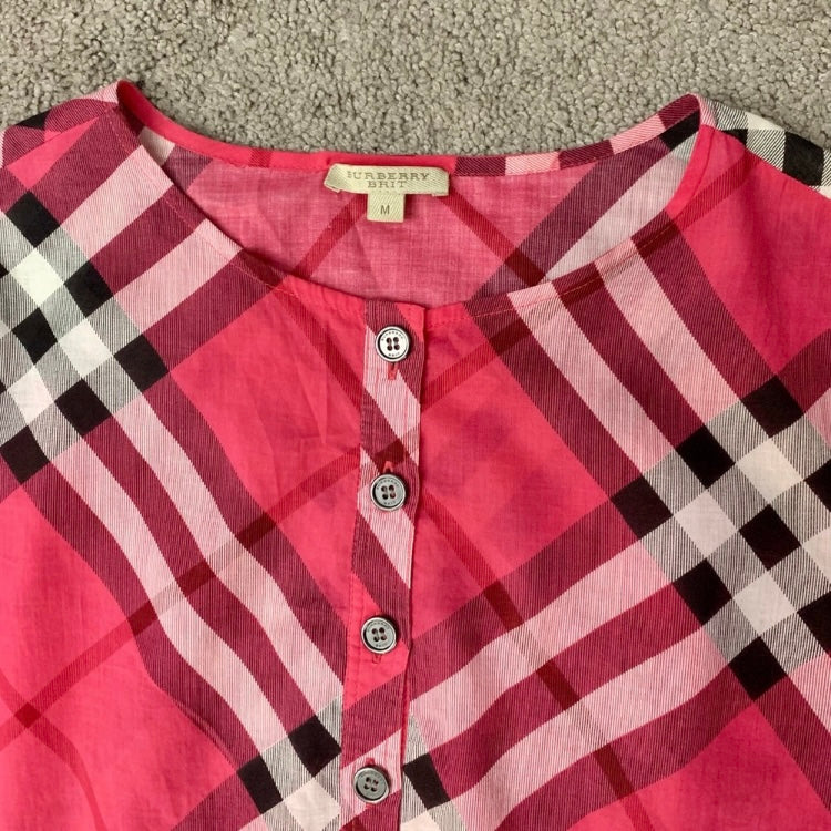 Authentic Burberry cotton check dress size M