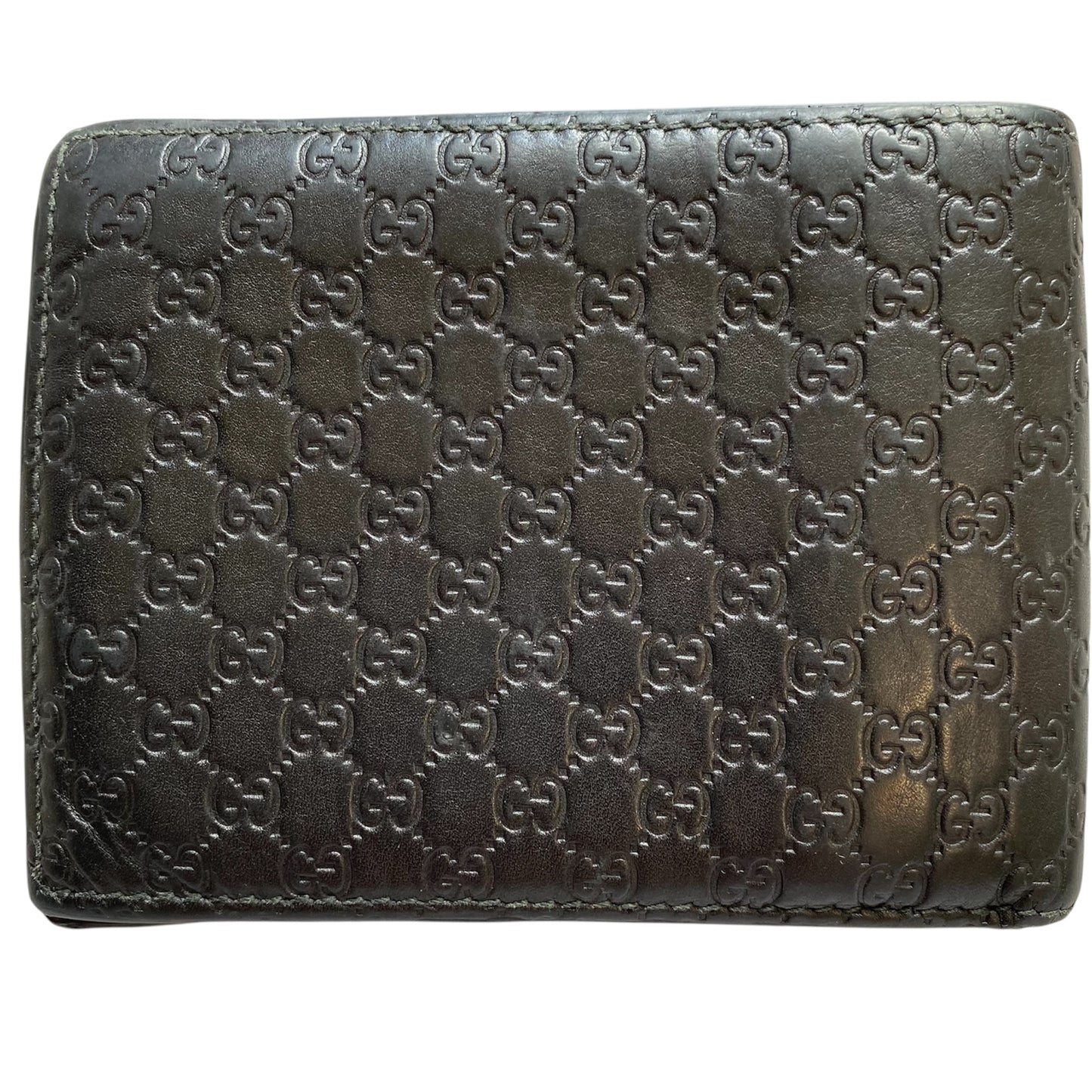 Gucci men’s bifold micro GG black leather wallet Authentic with COA