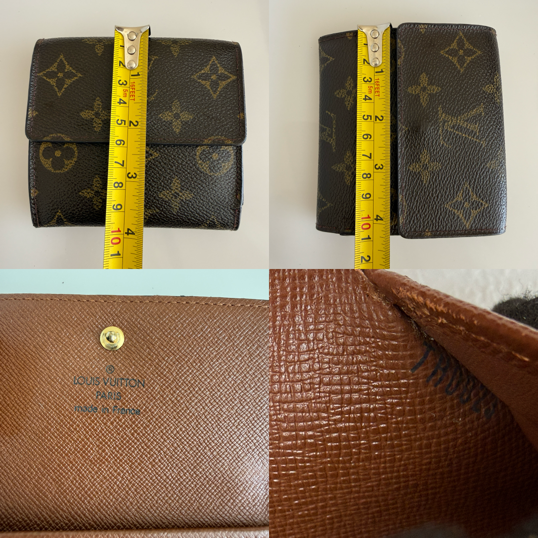 Louis Vuitton monogram compact wallet authentic with COA unisex TH0023