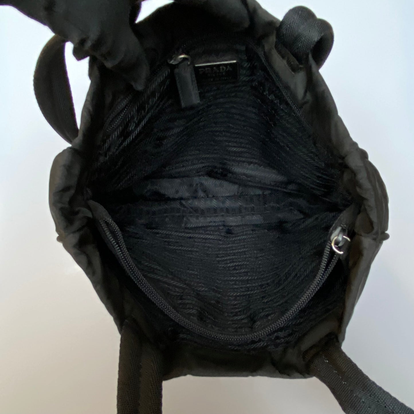 Prada black nylon shoulder tote bag Authentic with COA and card 12.3x11.5x2.5