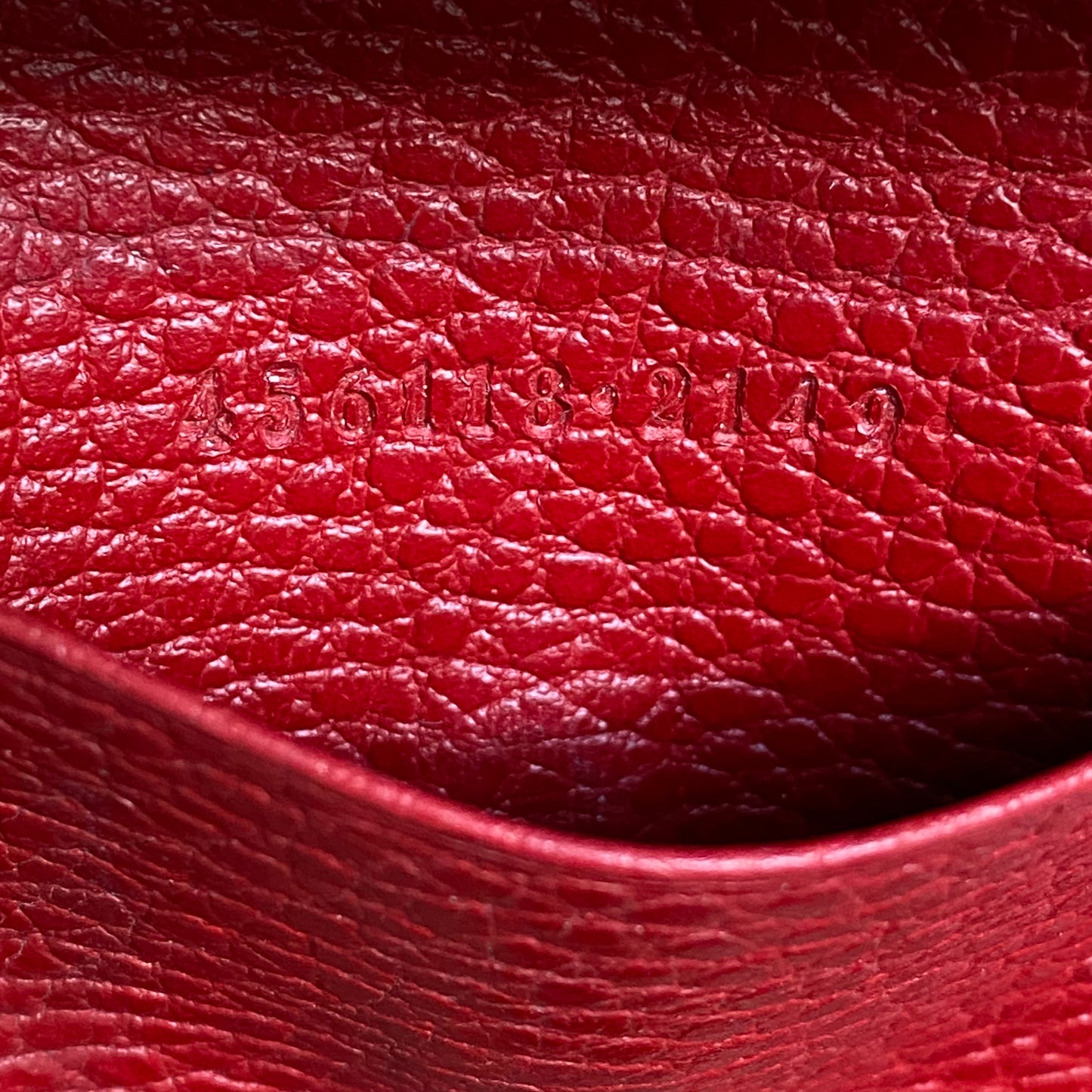 Gucci GG red leather key holder  Authentic with COA