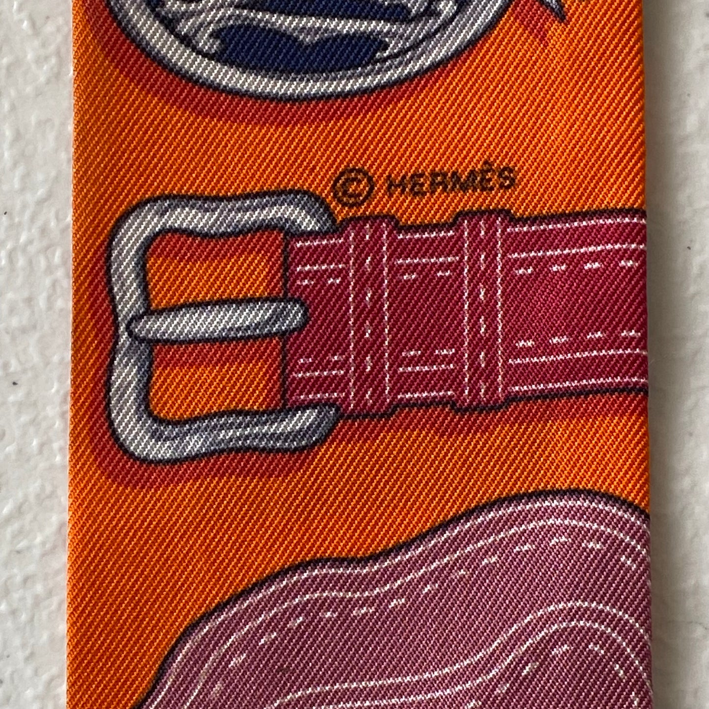 Hermes silk twilly scarf authentic with coa 33 inch